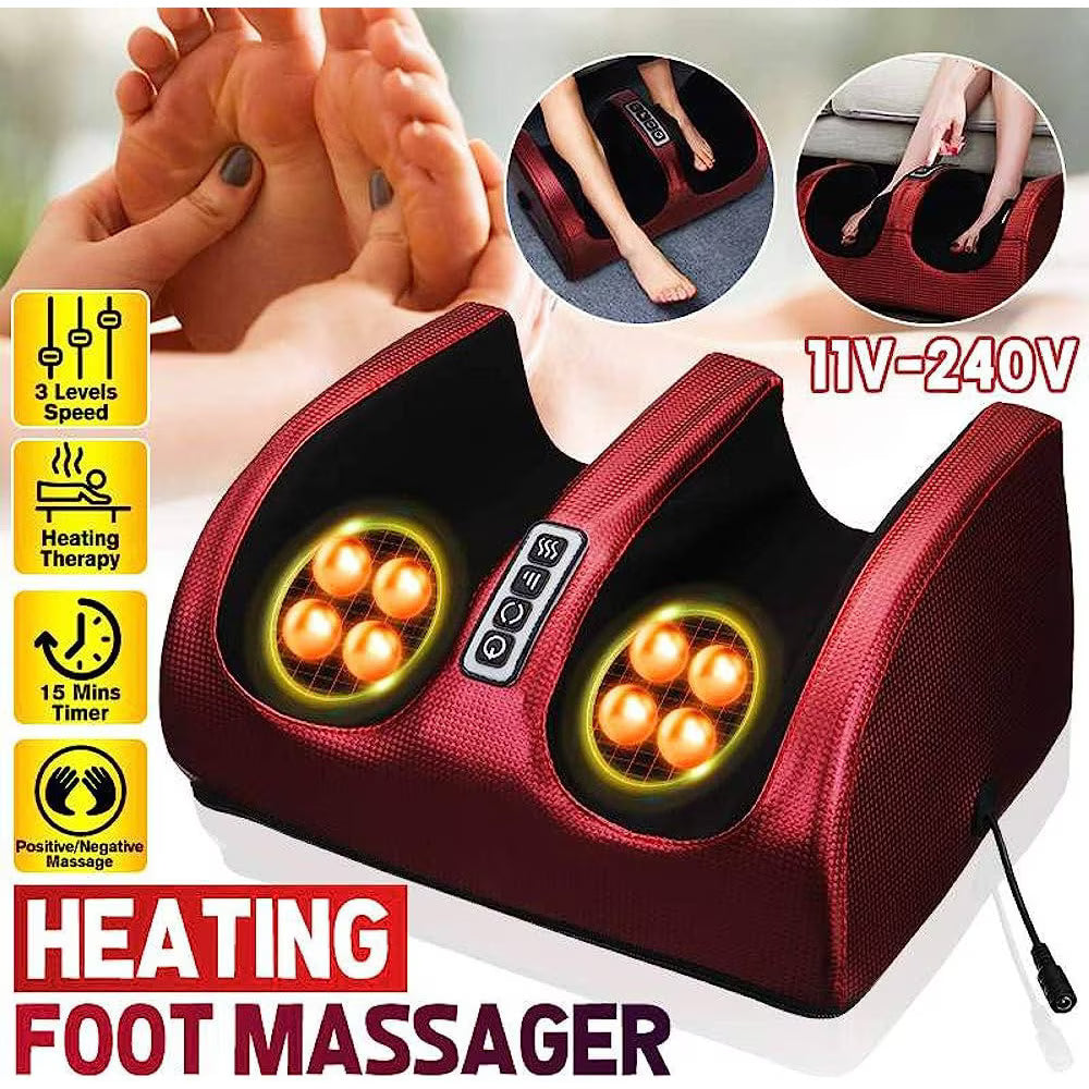 Aparat masaj picioare cu incalzire, Shiatsu cu role, alimentare 220V