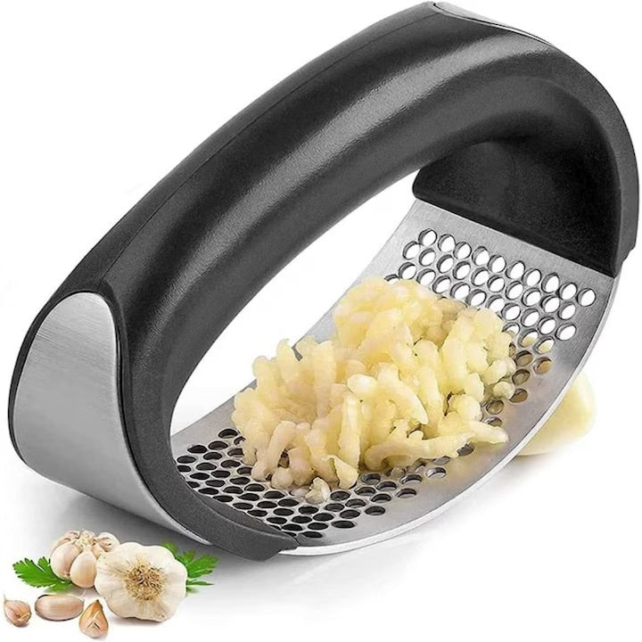 Storcător de usturoi manual, din inox, ușor de curățat
