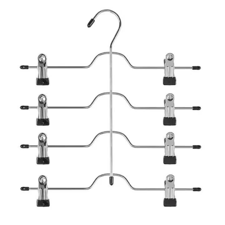 Umeraș pentru fuste și pantaloni, 4 niveluri, metal rezistent, economisire spațiu, 37,5x32,5 cm