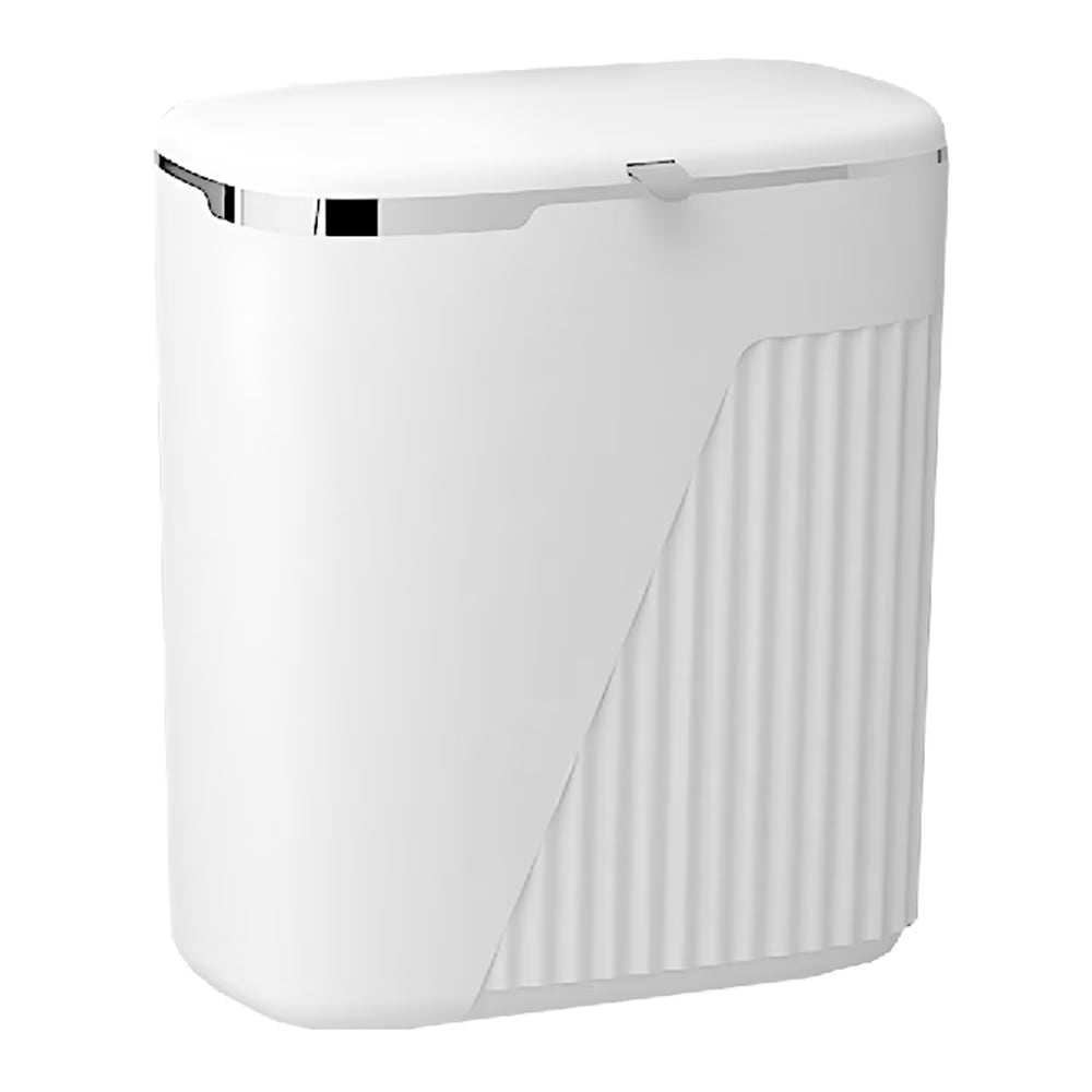 Coș de gunoi alb, 7 L, design modern, două moduri de deschidere
