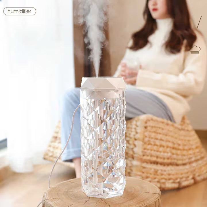 Umidificator portabil cu iluminare RGB, rezervor 900 ml, ieșire abur 250 ml/h