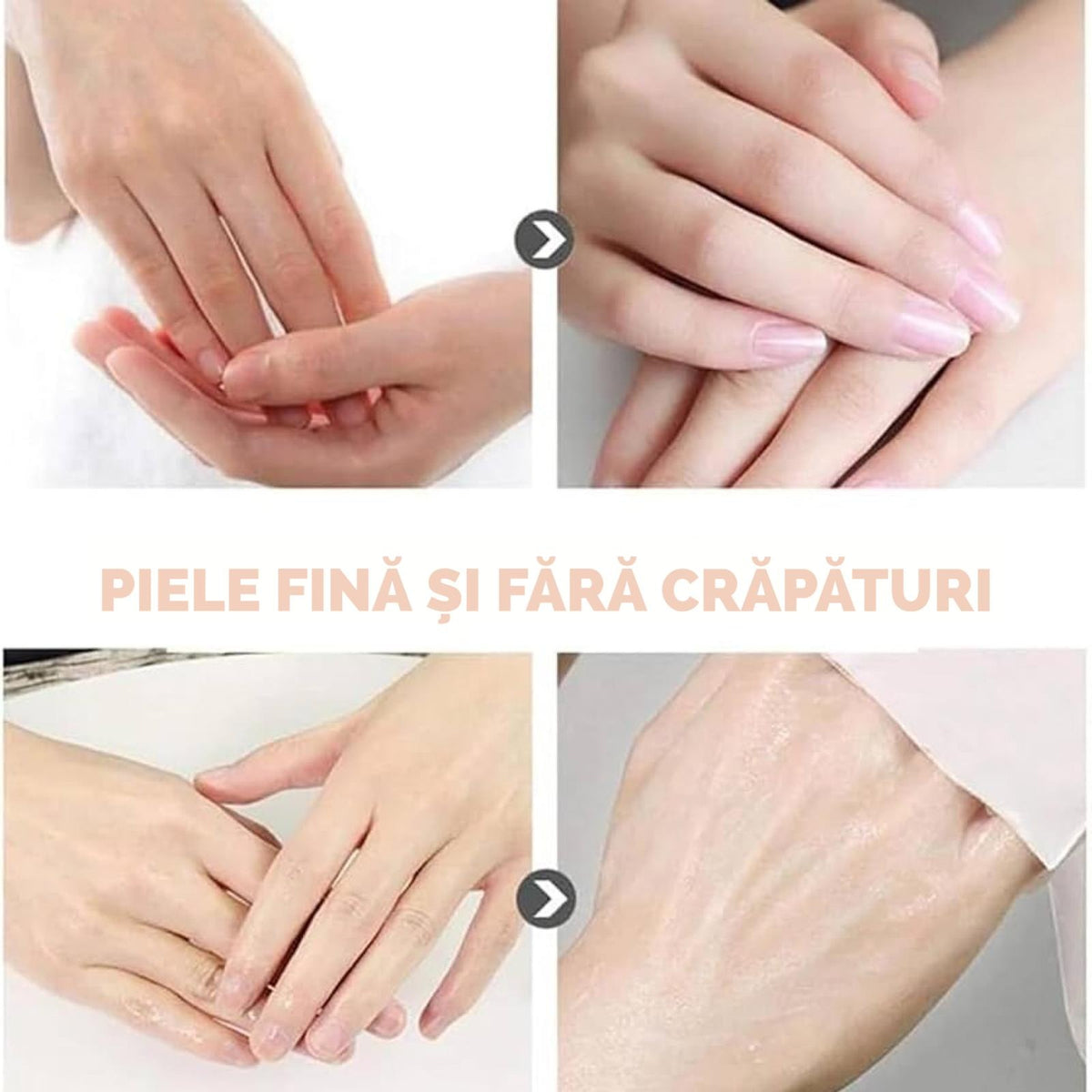 Mănuși hidratante cu uleiuri și vitamine pentru mâini uscate, roz