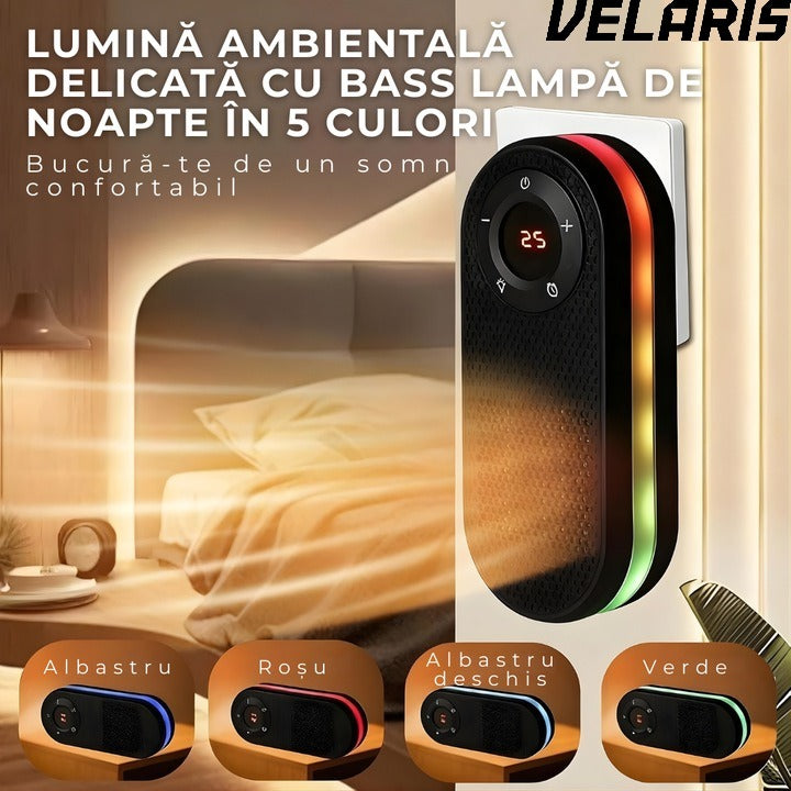 Incalzitor electric Compact 500W, rotire 180°, afisaj LED, telecomanda, protectie supraincalzire, pentru spatii mici