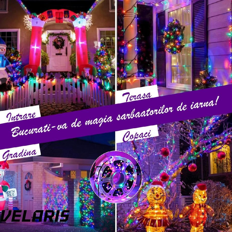 Instalatie Luminoasa LED de Craciun pentru Interior si Exterior, 50M, LED, Multicolor, Rezistenta la Ceata