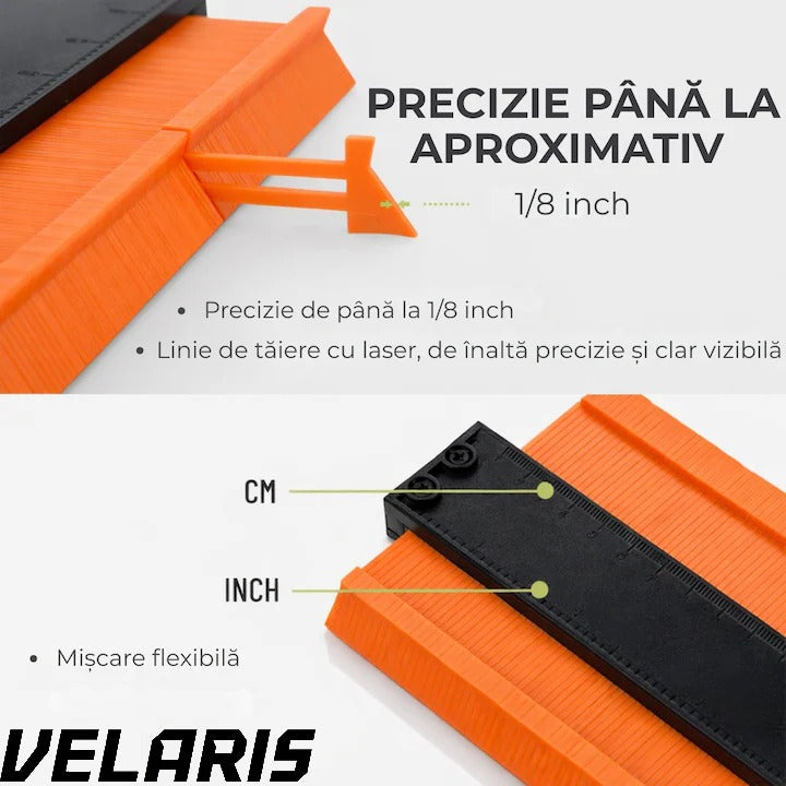 Instrument de Masurare Colturi, 12cm, Plastic, Negru/Portocaliu, pentru Renovari si Bricolaj