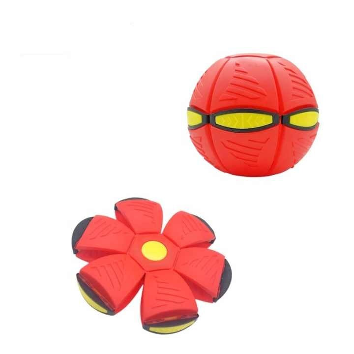 Minge interactivă Blast Ball în formă de disc cu lumini LED, roșu