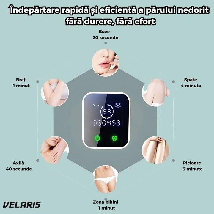 Epilator IPL profesional pentru acasă, ecran digital, 999.000 impulsuri, față și corp