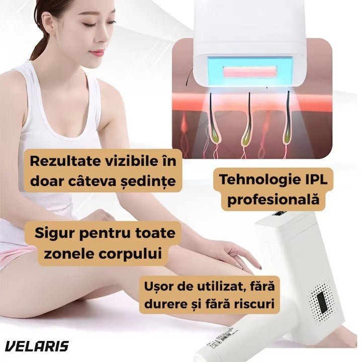 Epilator IPL profesional pentru acasă, ecran digital, 999.000 impulsuri, față și corp