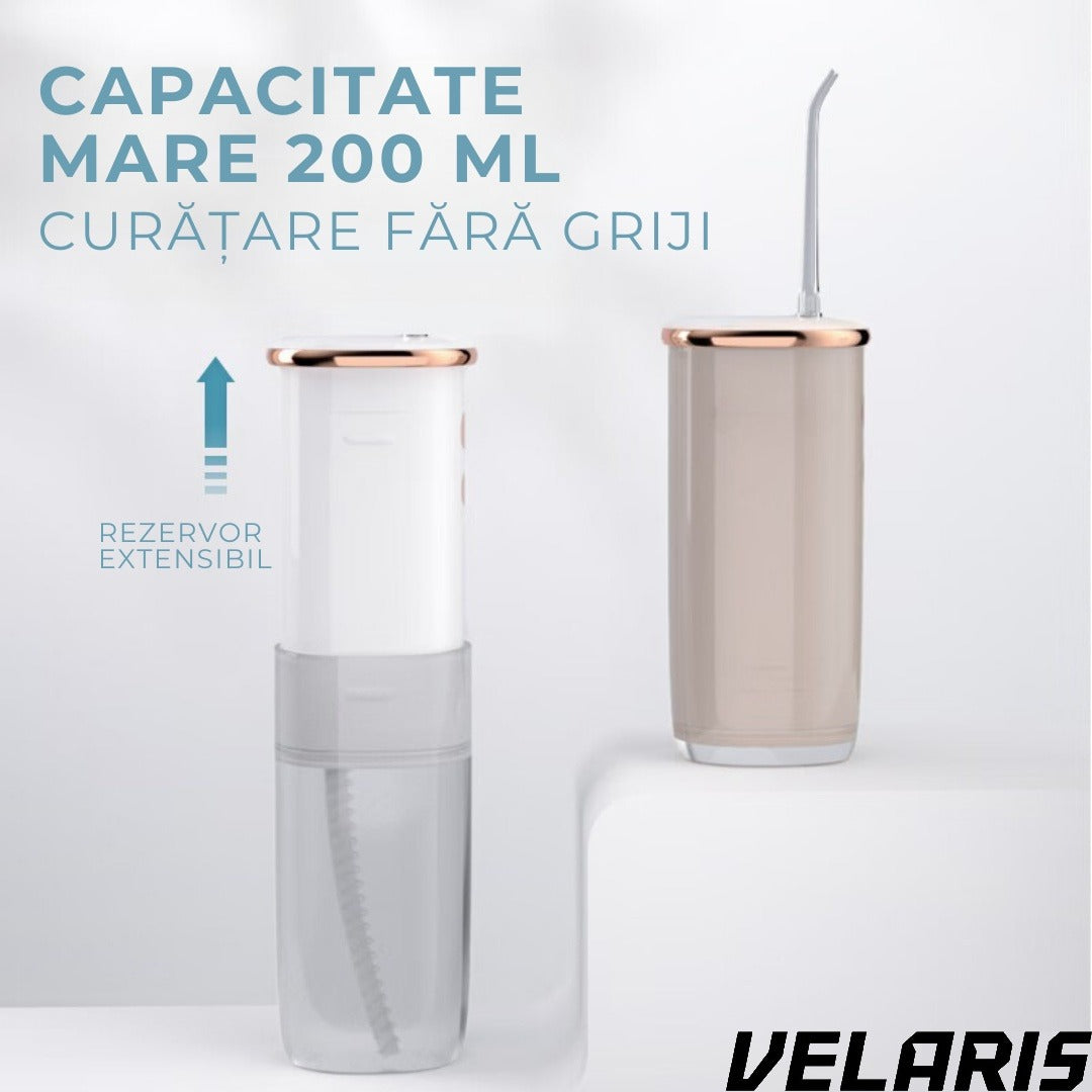 Irigator dentar electric portabil 4 moduri curatare rezistent la apa IPX8 rezervor 220 ml