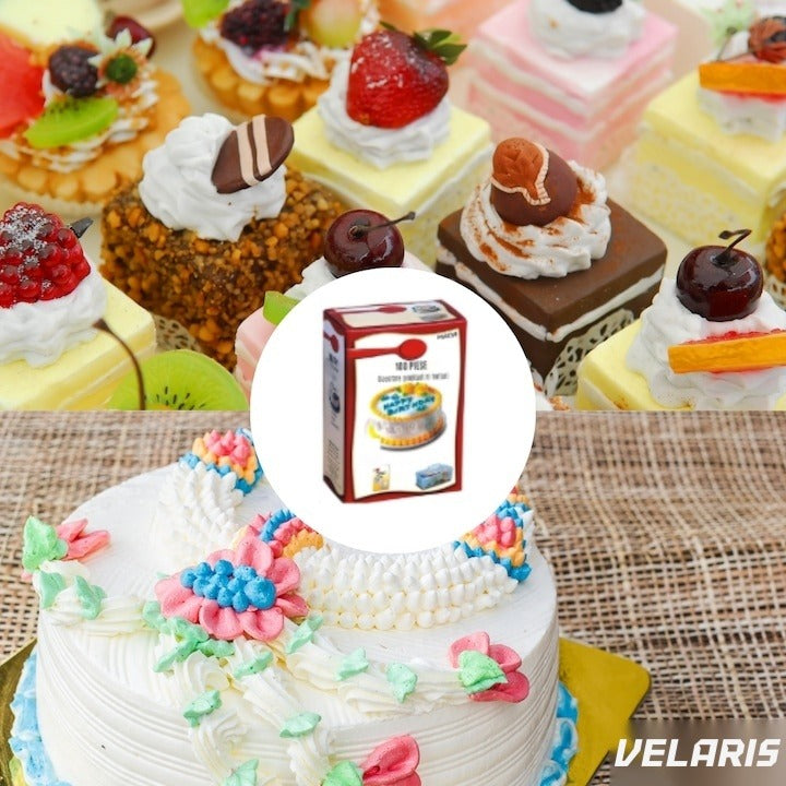 Kit decorare prăjituri și patiserie, 100 piese, accesorii profesionale
