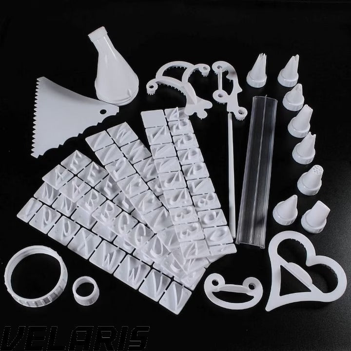 Kit 100 piese pentru decorarea prajiturilor si torturilor, accesorii profesionale
