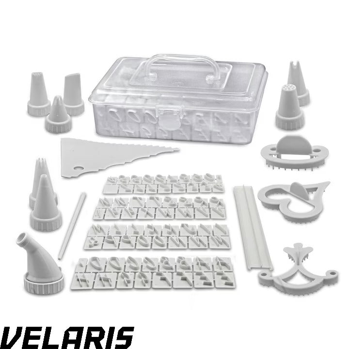 Kit 100 piese pentru decorarea prajiturilor si torturilor, accesorii profesionale