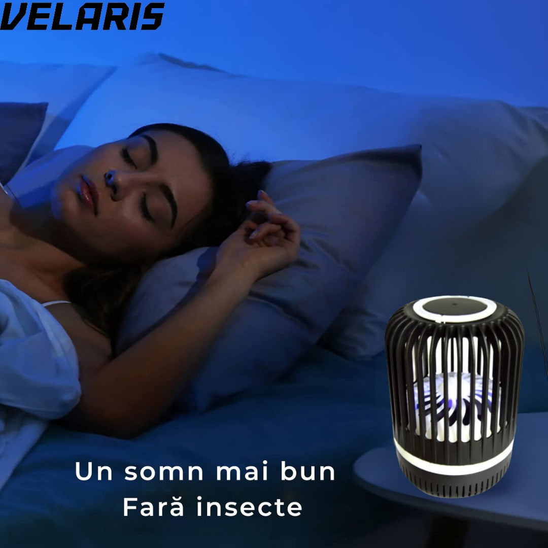 Lampa Anti-Insecte cu LED UV, 5W, Raza de Actiune 20 m², Alimentare USB, Negru