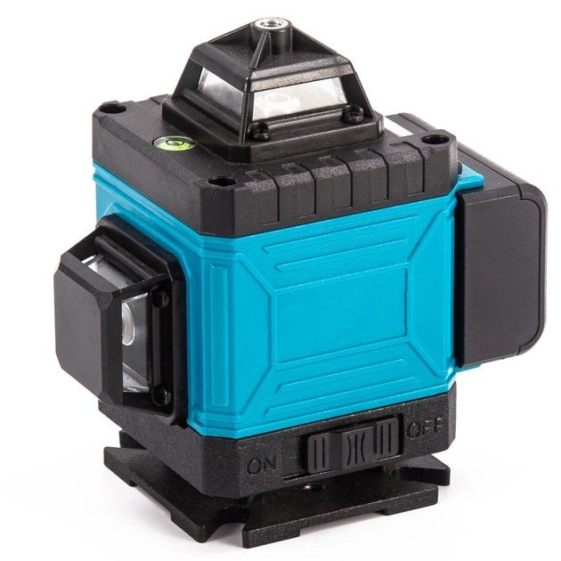 Nivel laser 4D, 16 linii verzi 360°, 30 m, IP54, telecomandă, 2 baterii 5200 mAh