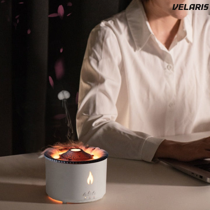 Difuzor aromaterapie cu lamă lava, LED 2 culori, 360ml, silent