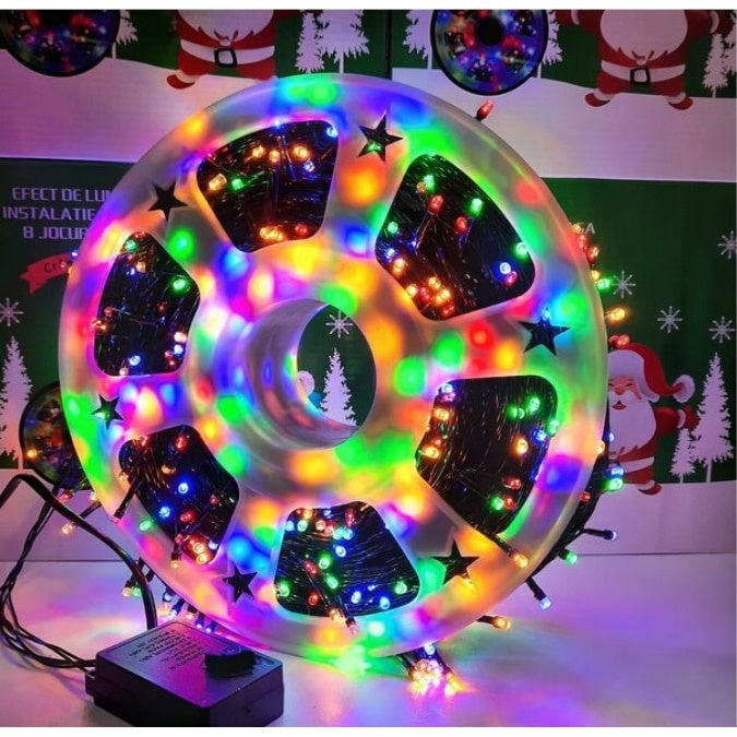 Instalație lumini LED de Crăciun interior/exterior, 100 m, multicolor, rezistentă la ceață