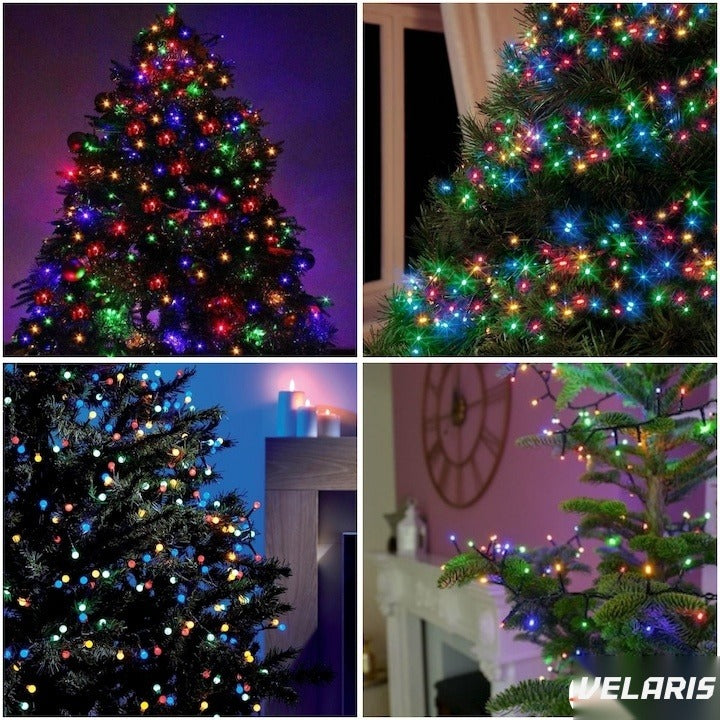 Instalație luminoasă LED de Crăciun, 100 LED-uri, 10 m, alb cald, interior/exterior