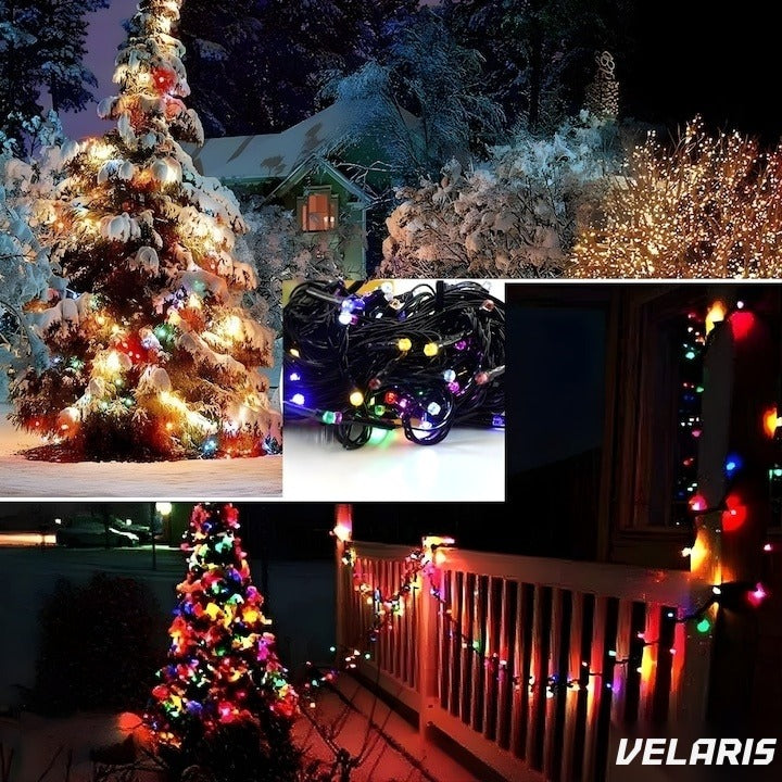 Instalație luminoasă LED de Crăciun, 100 LED-uri, 10 m, alb cald, interior/exterior