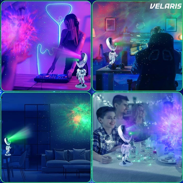 Proiector de veghe tip extraterestru, telecomandă, temporizator, 8 moduri, rotație 360°