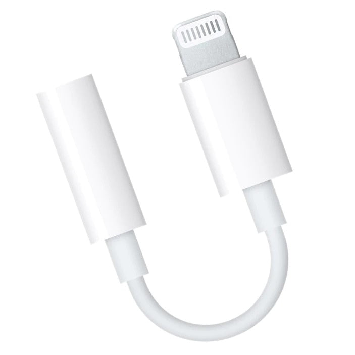 Adaptor Lightning la Jack 3.5 mm, alb, construct cupru