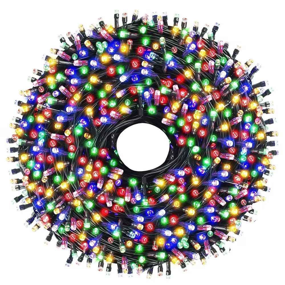 Ghirlandă luminoasă Crăciun 15 m, 200 LED, 8 efecte, rezistentă apă