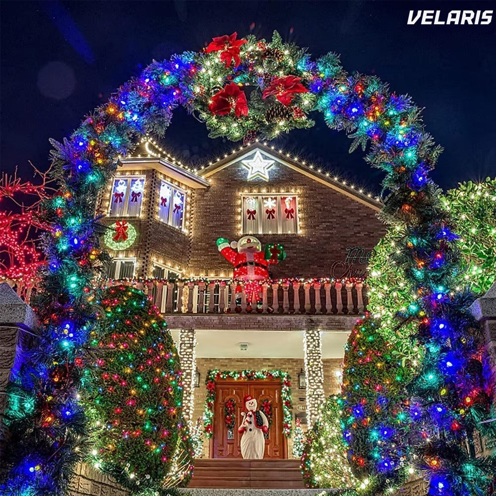Ghirlandă luminoasă Crăciun 15 m, 200 LED, 8 efecte, rezistentă apă
