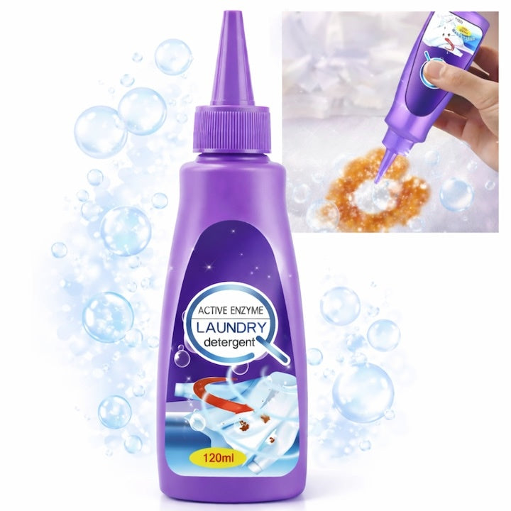 Detergent lichid pentru pete cu enzime active, toate tipurile de țesături, 120 ml