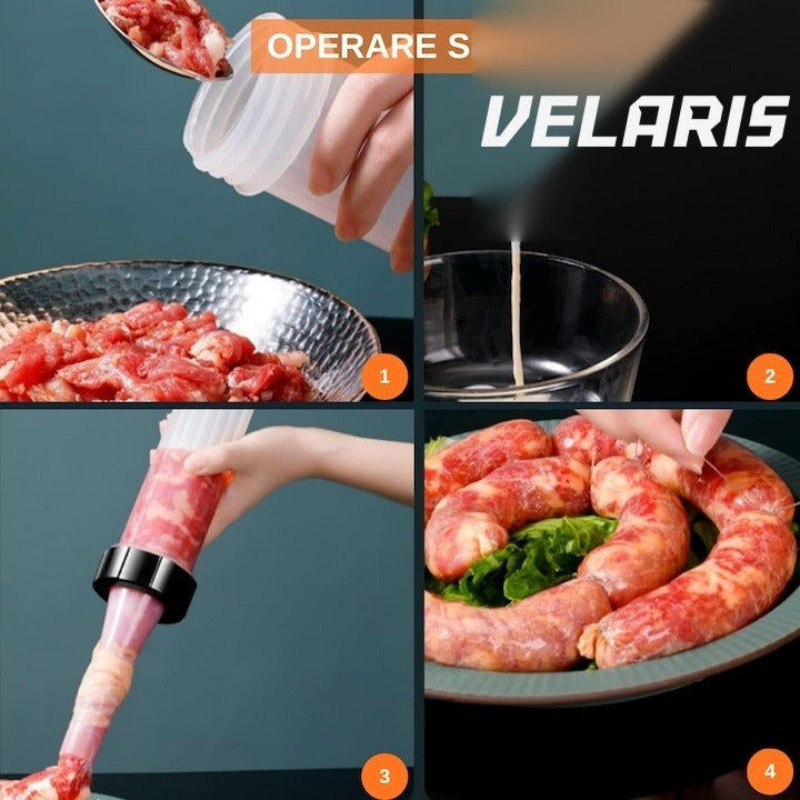 Încărcare mici manuală, oțel inoxidabil, 0,5 kg, 2 tuburi, alb
