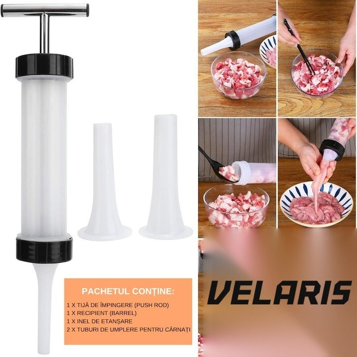 Încărcare mici manuală, oțel inoxidabil, 0,5 kg, 2 tuburi, alb