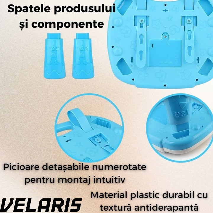 Masa Activitati 2in1 bebelusi cu muzica, lumini si butoane educative, picioare detasabile
