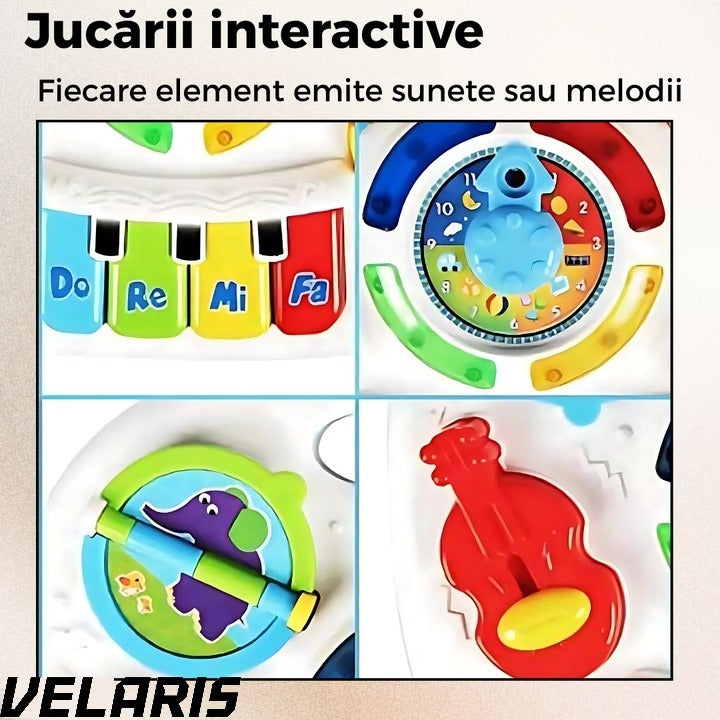 Masa Activitati 2in1 bebelusi cu muzica, lumini si butoane educative, picioare detasabile
