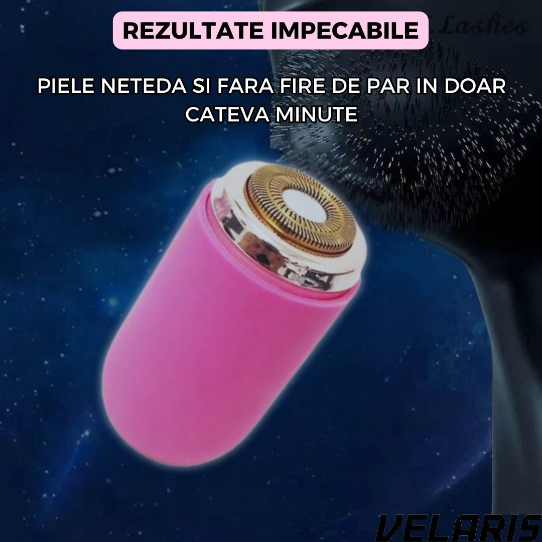 Mini aparat de ras portabil, Depilare rapida si eficienta, incarcare USB, autonomie 60 minute, Roz