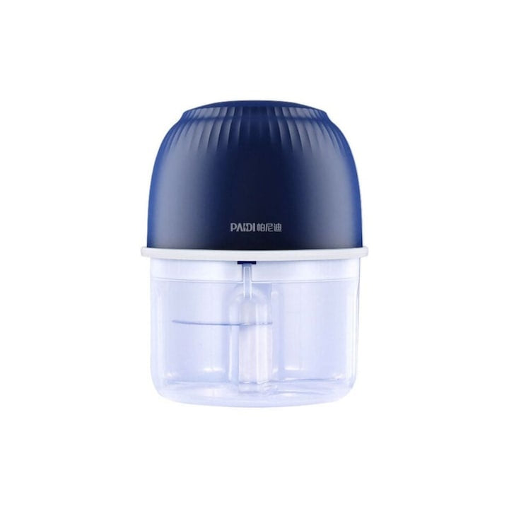 Tocător electric mini 300 ml reîncărcabil USB multifuncțional albastru