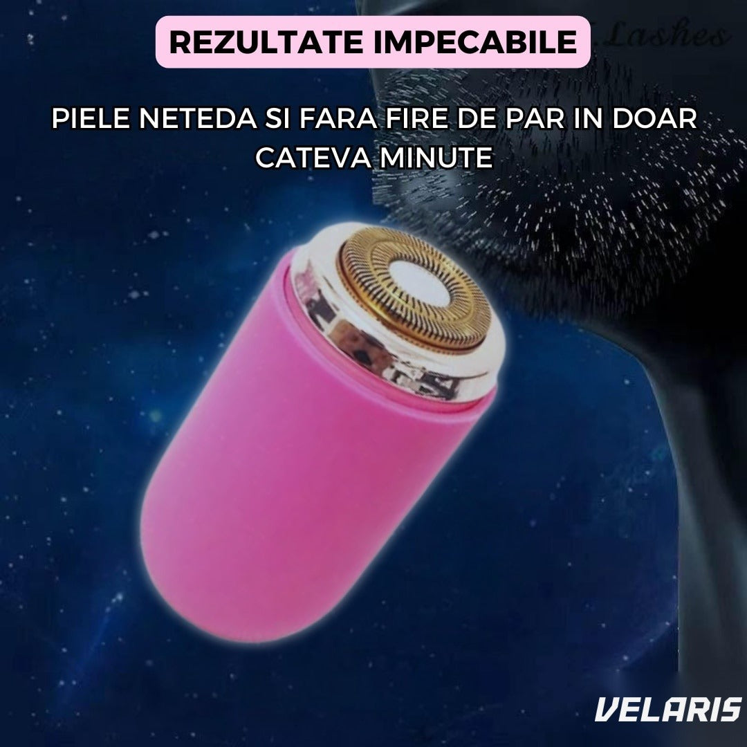 Aparat de ras electric mini portabil, încărcare USB, autonomie 60 minute, 3W, roz