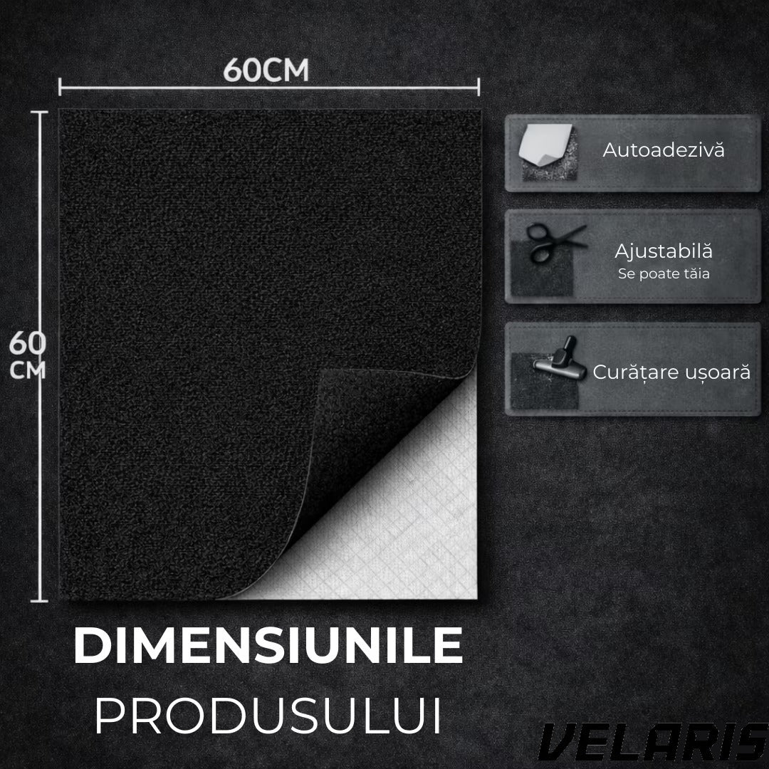 Mocheta scari dale autoadezive 60x60 cm, 1 buc. mocheta textila, ajustabila, montaj rapid fara unelte, curatare usoara, potrivita pentru scari, camera copiilor, dressing, aplicare rapida