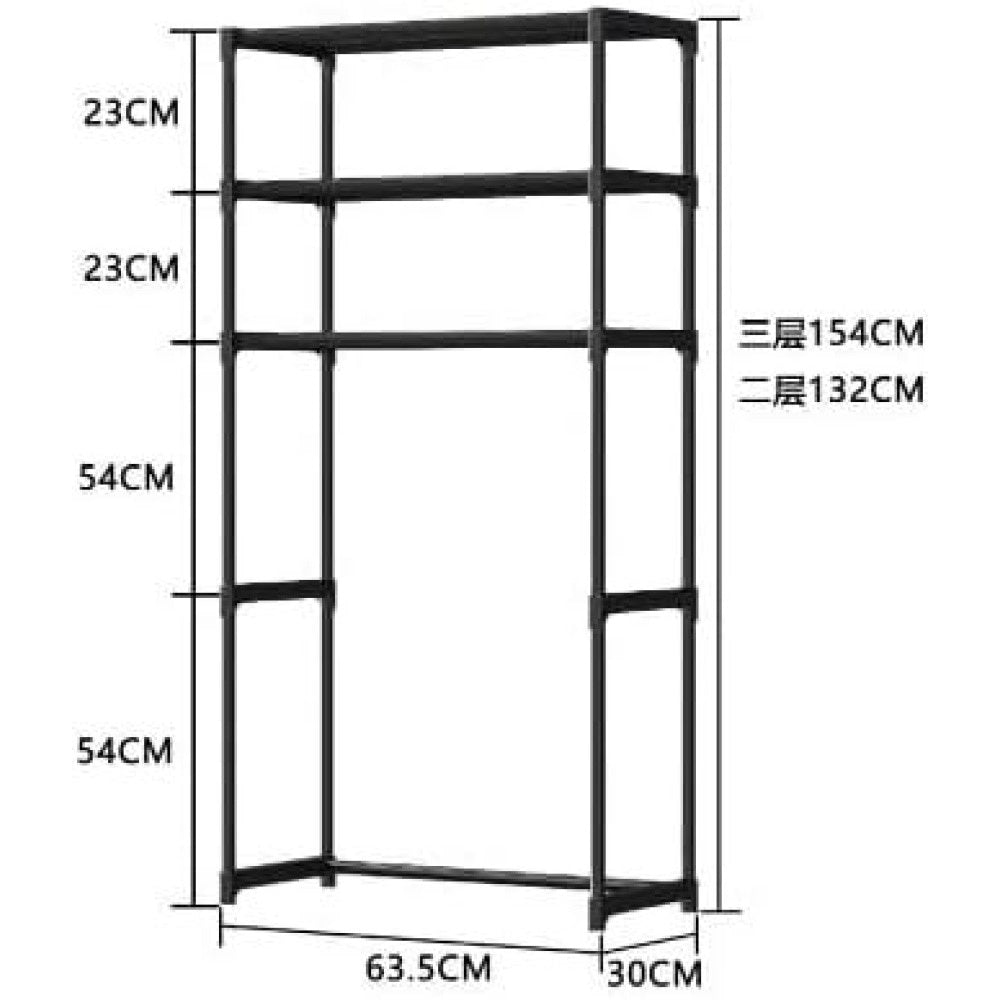 Raft modular 3 niveluri deasupra mașinii de spălat, 63,5 x 30 x 154 cm, alb