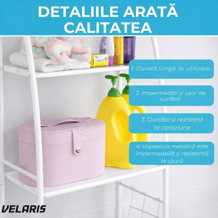 Organizator multifuncțional pentru baie, toaletă sau mașina de spălat, suport detergent și accesorii
