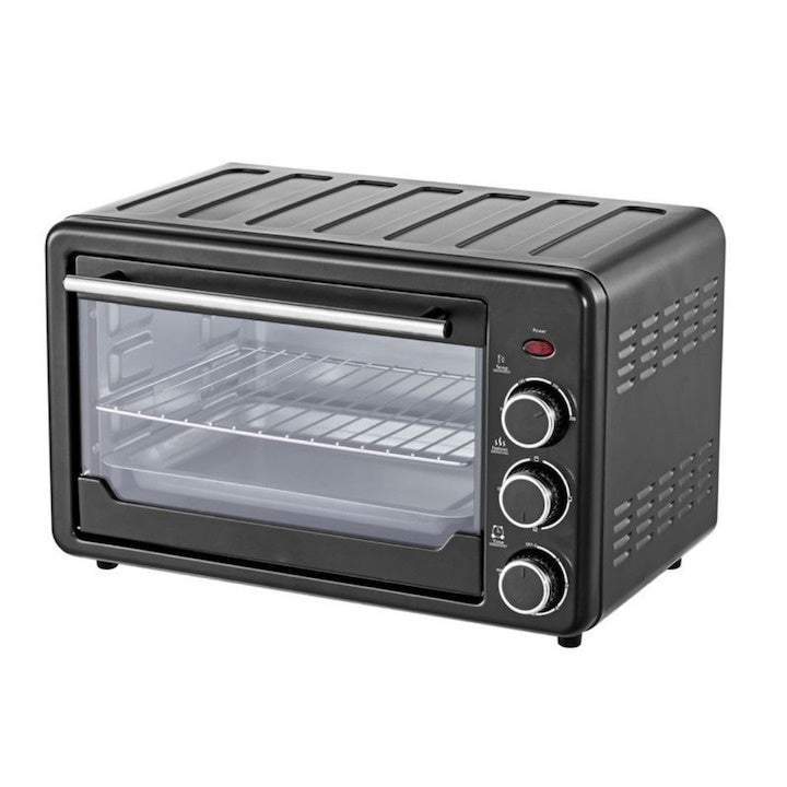 Cuptor electric multifuncțional 25L, 1500W, inox, temperatură reglabilă 90-250°C, timer 60 min