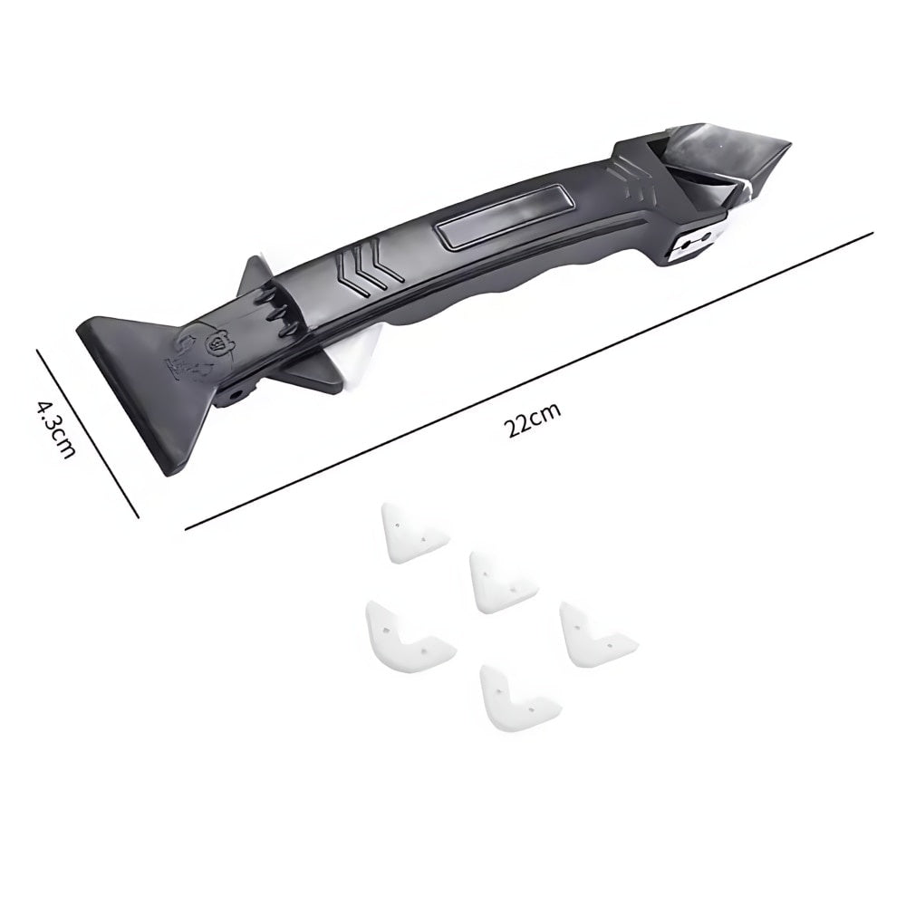 Spatulă multifuncțională din plastic, neagră, 19x4,5cm pentru șpăclu