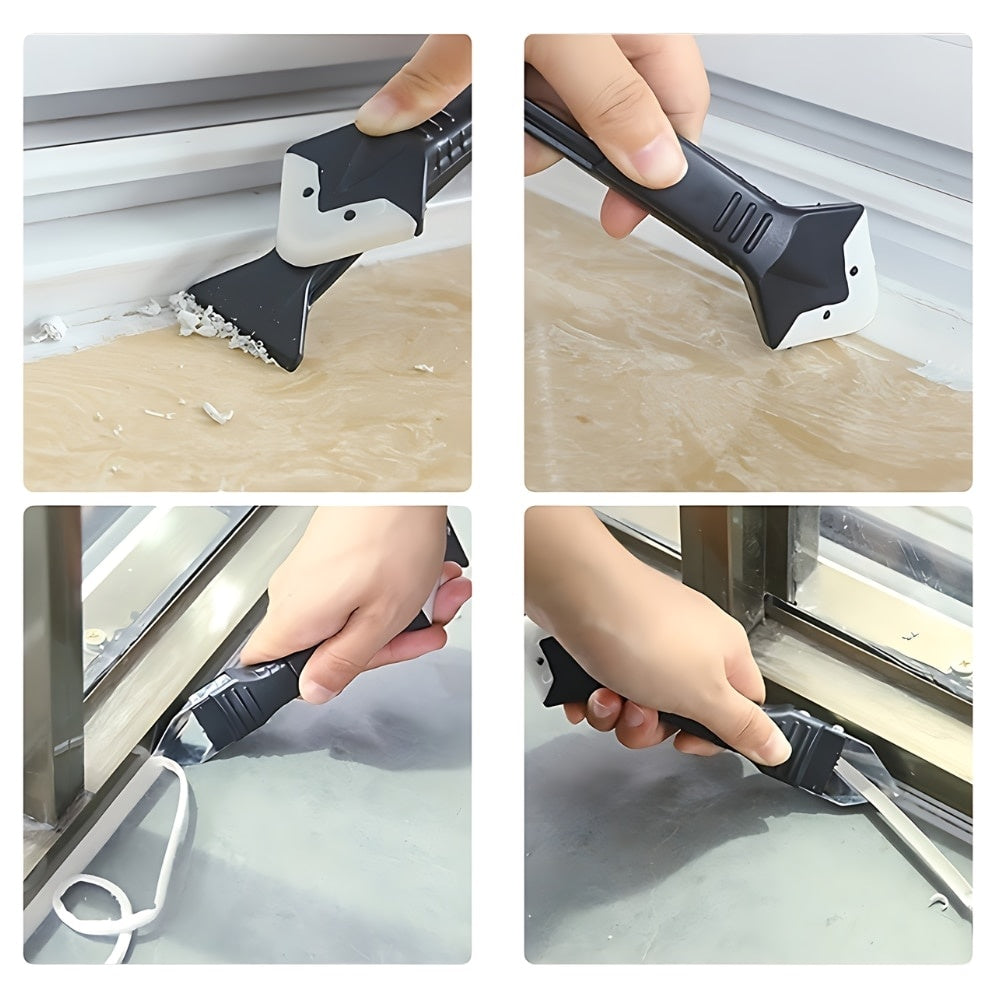 Spatulă multifuncțională din plastic, neagră, 19x4,5cm pentru șpăclu