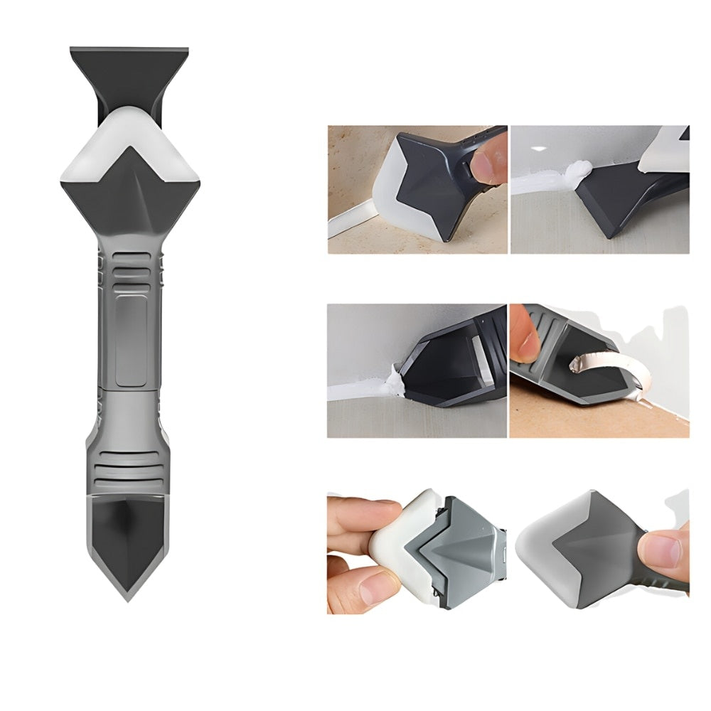 Spatulă multifuncțională din plastic, neagră, 19x4,5cm pentru șpăclu