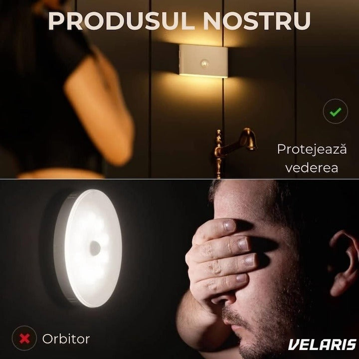 Lampa veghe perete cu senzor mișcare și amurg, LED 3000K, iluminare laterală, USB-C, 1 buc