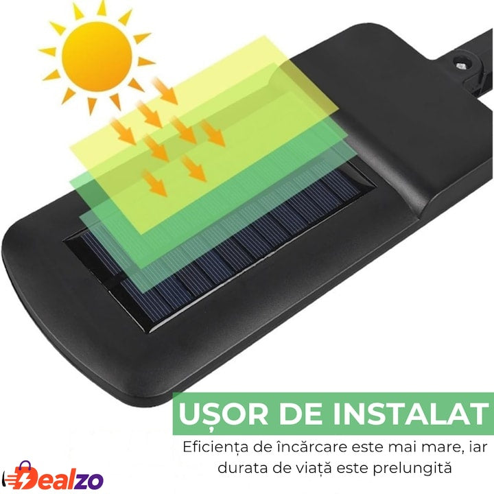 Lampă solară LED de perete, 150 COB, senzor mișcare, 2400mAh, IP65, 6500K, 120°