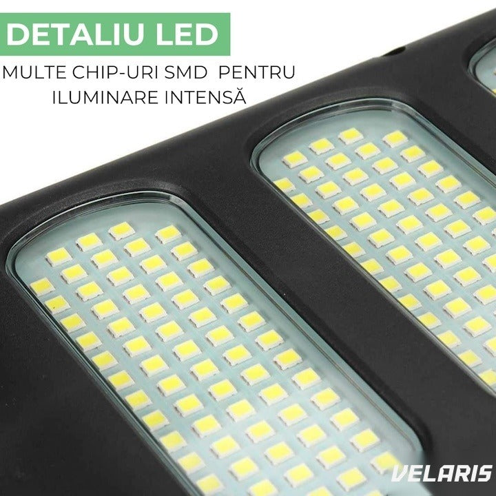Lampă solară LED de perete, 150 COB, senzor mișcare, 2400mAh, IP65, 6500K, 120°
