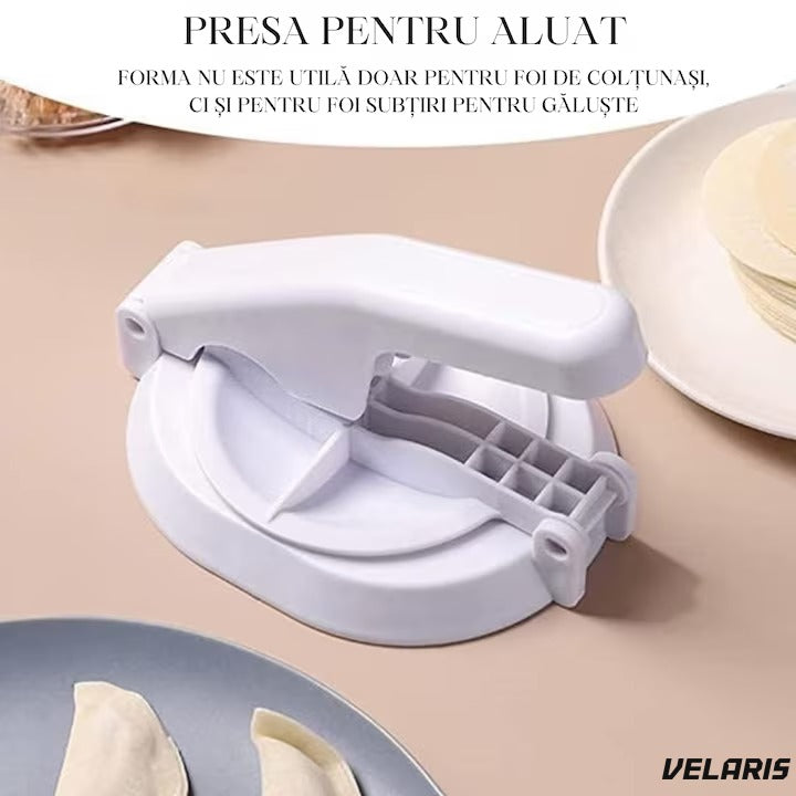 Matriță pentru găluște, ravioli sau gnocchi, plastic, albă