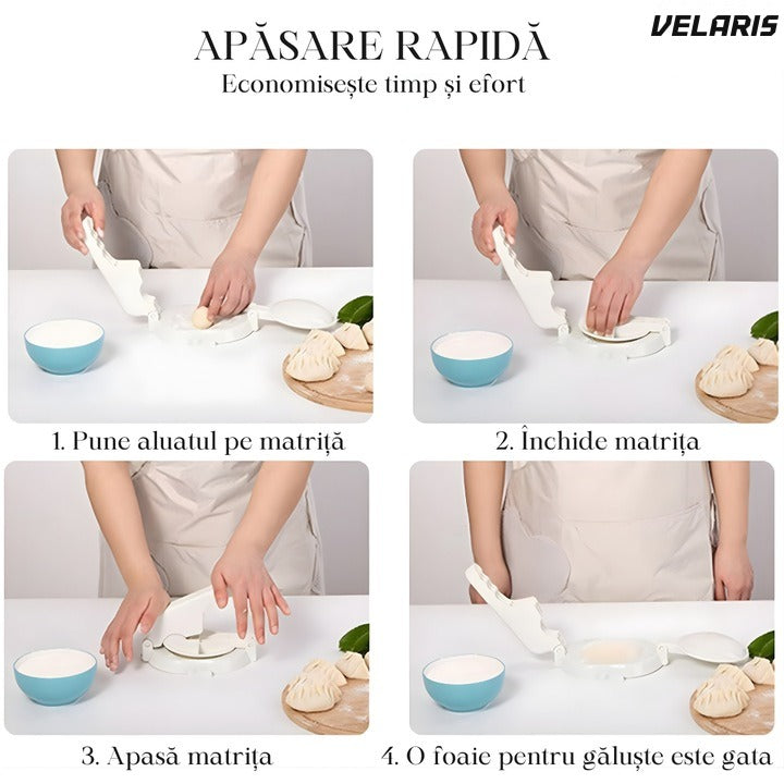 Matriță pentru găluște, ravioli sau gnocchi, plastic, albă