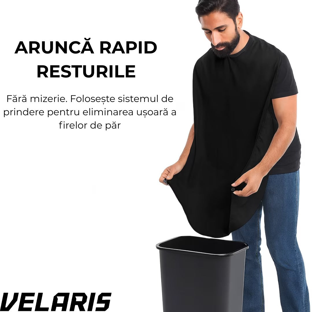 Pelerina tuns, impermeabila, cu ventuze, neagra, 100x70cm