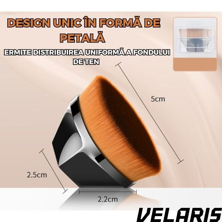 Pensula Machiaj pentru Fond de Ten, Ultra Soft, Design Ergonomic, Negru