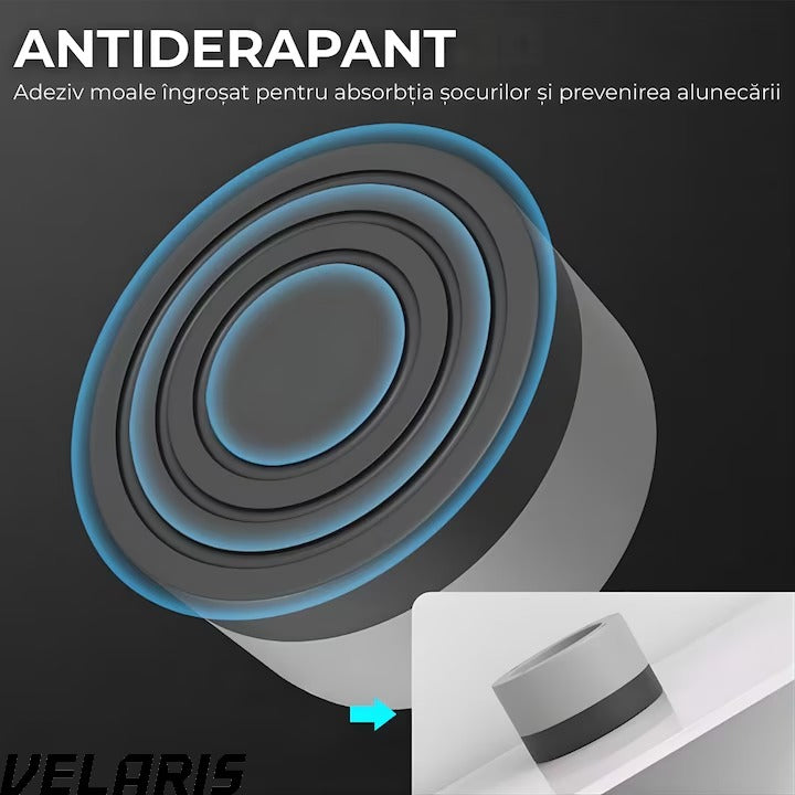 Picioare masina de spalat reglabile anti-vibratii reglabile pentru masini de spalat si vase, set 4 bucati, fonoabsorbante, antiderapante, 6, 5×3, 2 cm, gri