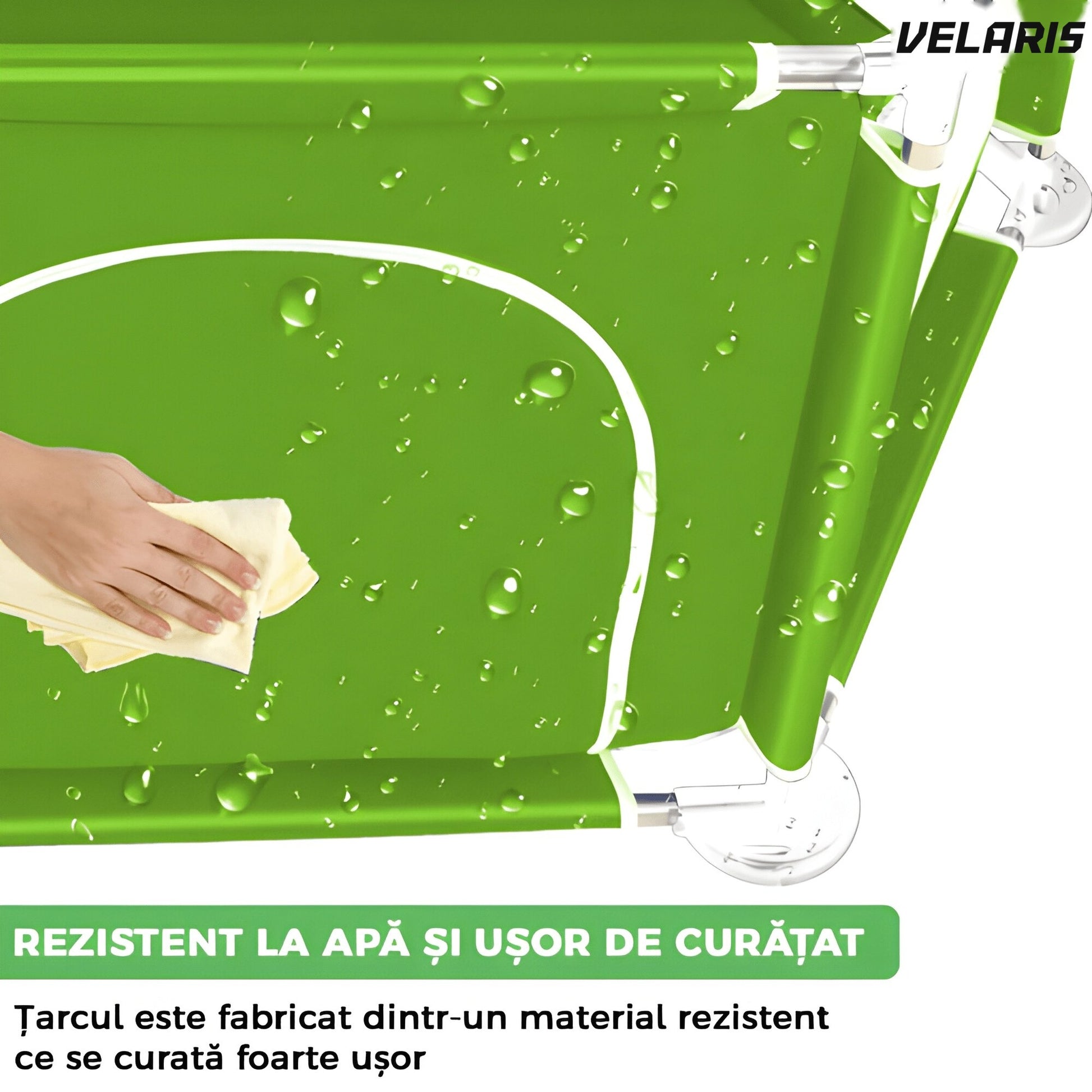 Tarc de joacă copii cu ușă cu fermoar, plasă, 125x110x65,5 cm, verde